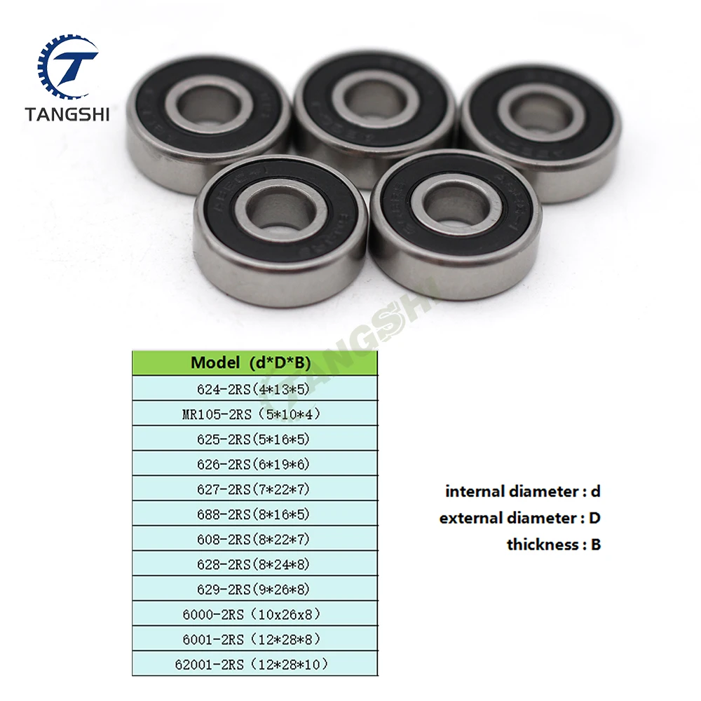 Bearings 608zz 623zz 625zz 626zz 628zz 636zz 688zz 698zz 6001zz Deep Groove Bearing Steel for Skateboard Roller Skate Bearings