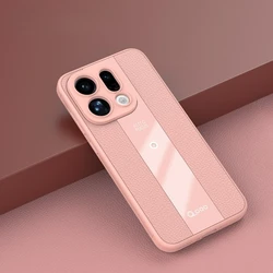 Magnetic Luxury Lichi Leather Ultra Thin Matte Case with Lens Protection - Oppo Find X9 (Pink)