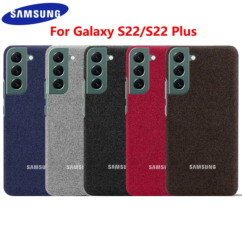 Luxury S22 Samsung Galaxy S22 Ultra Cloth Texture Fitted Phone Case Fabric Back Cover For Samsung S20 S21 FE S22 Plus Shell samsung galaxy s22+ case