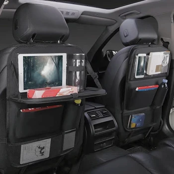 Foldable Car Seat Organizer with Tray & Tablet Holder 1