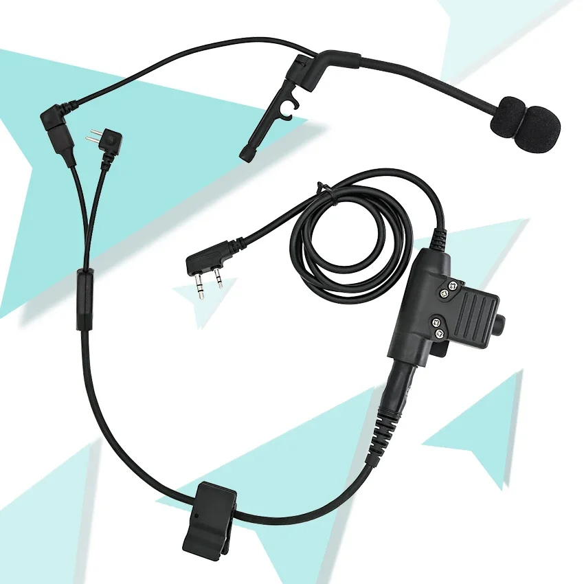 Y Cable, with Comtac Microphone and Tactical U94 Ptt for Tactical  Shooting Headphones IPSC Version COMTAC Hunting Headset