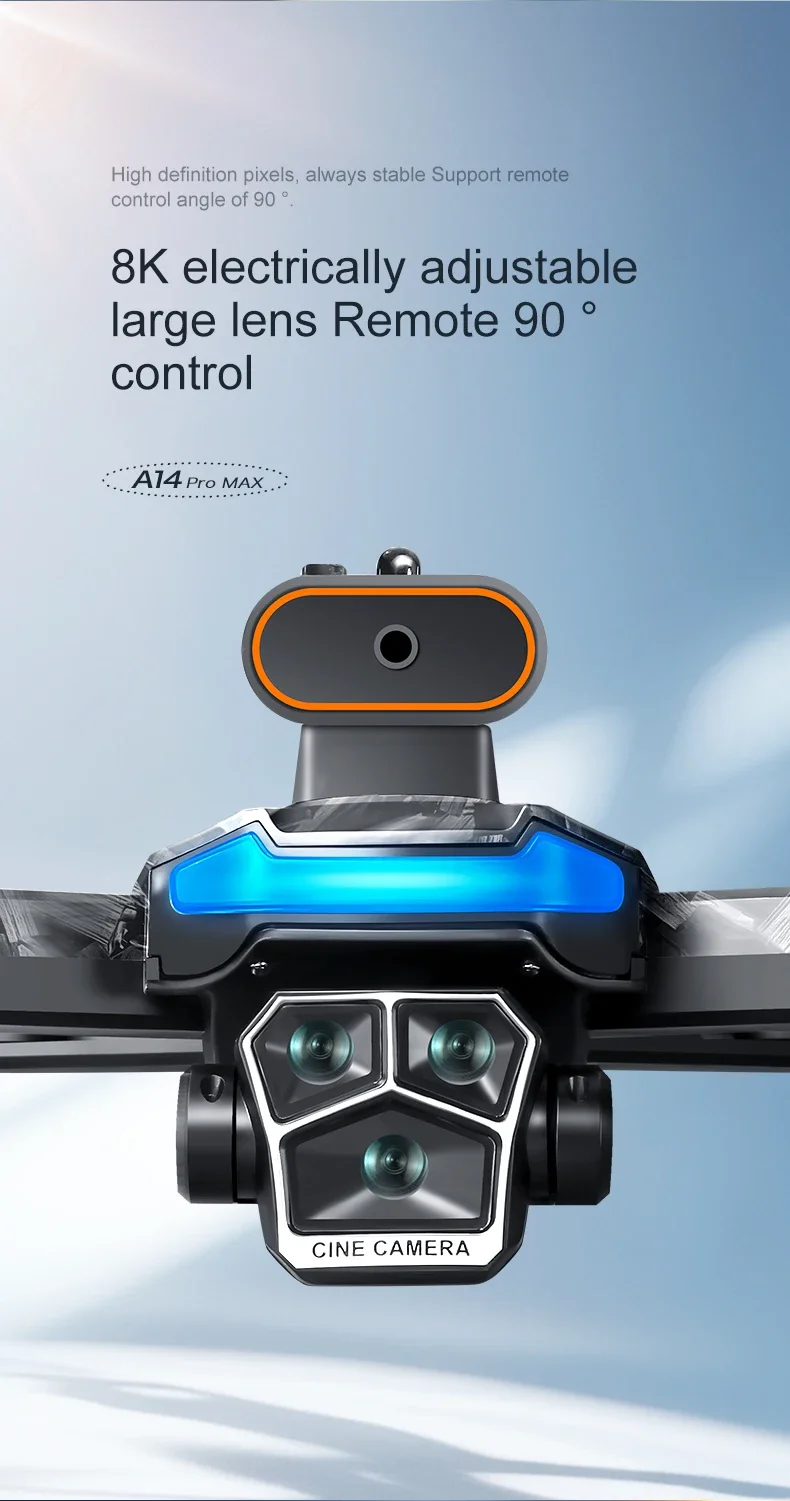 Xiaomi A14 Pro max GPS Brushless 8K Triple Camera HD Optical Flow Intelligent Ob