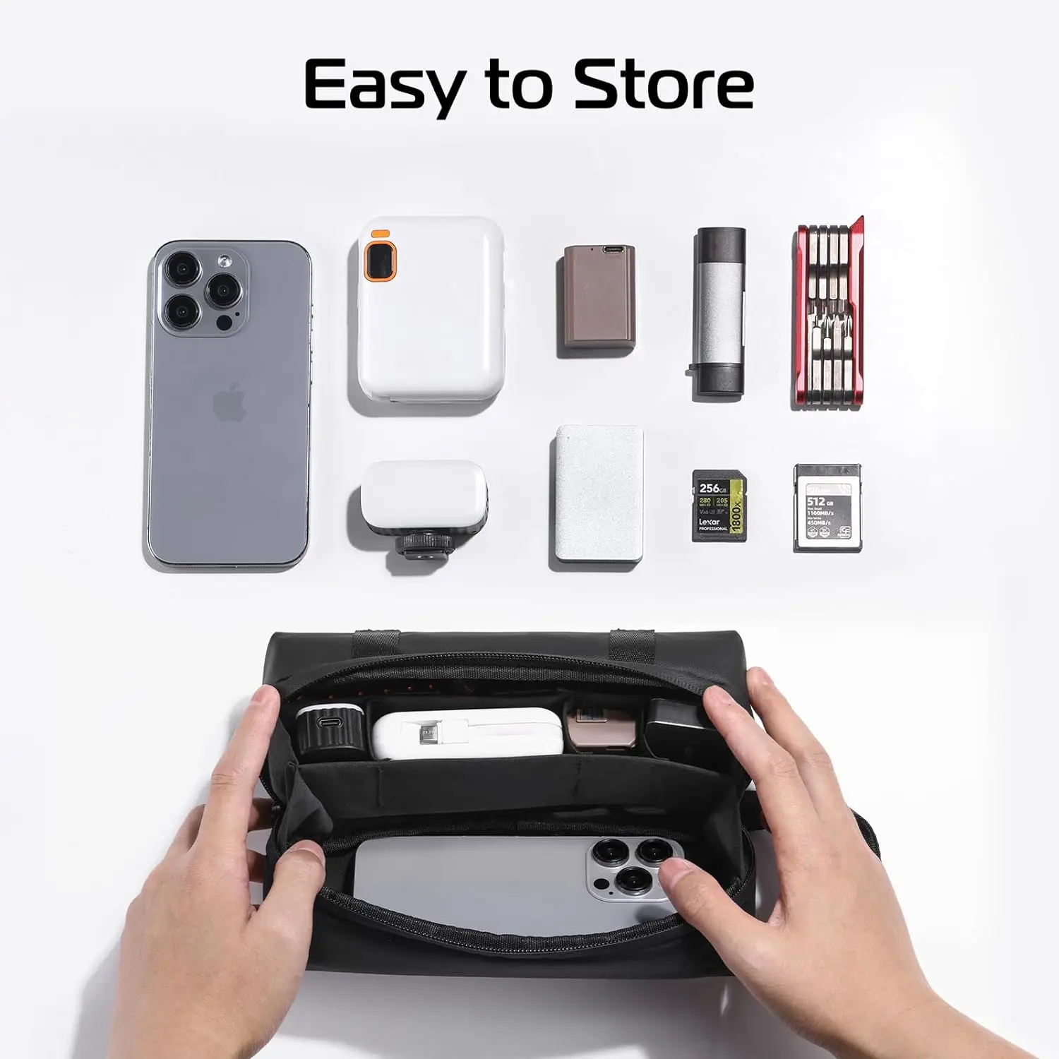 Custodia Rigida Mini Semaiki Per DJI Osmo Action 360 – Con Protezione Obiettivo