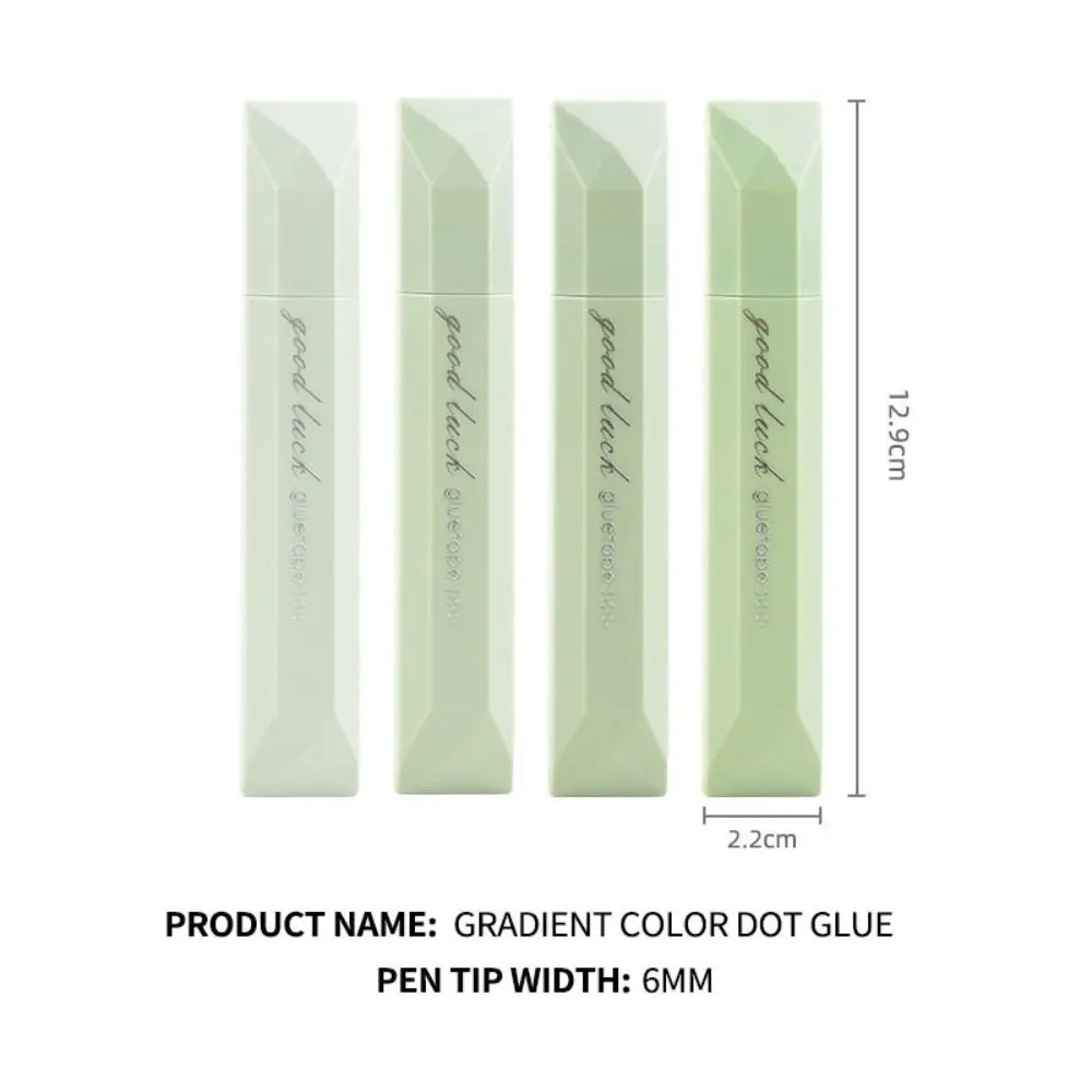4PCS 그라디언트 컬러 도트 접착 테이프 지울 수있는 대용량 롤링 접착 테이프 DIY 스크랩북 양면 접착 테이프