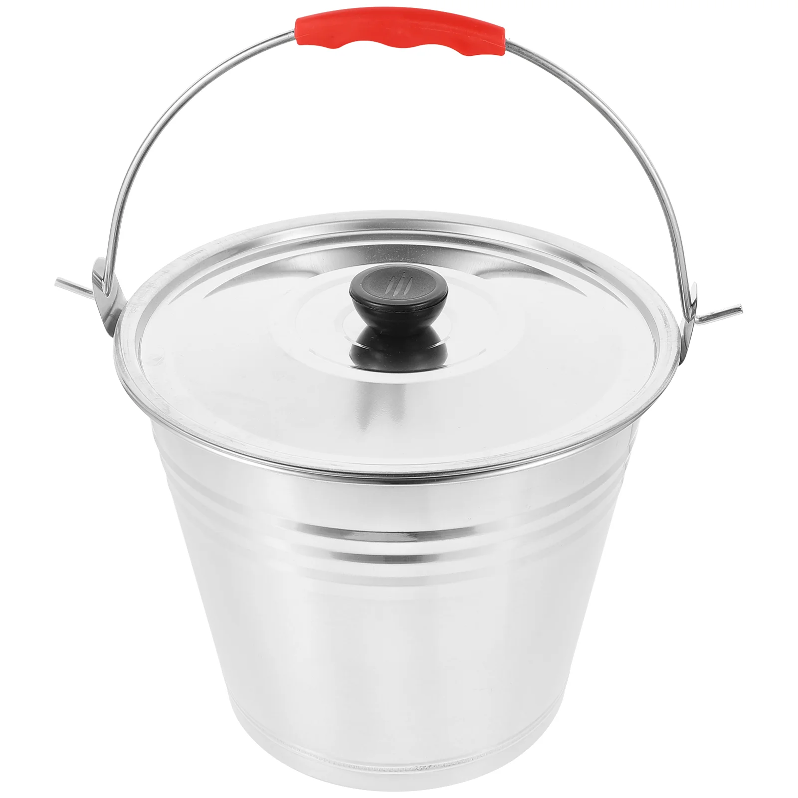 

Milk Bucket Premium Stainless Steel Pail Multi-purpose Pasture Storage Household Ice Container Practical with Lid