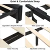 King Size Bed Frame Tall Headboard,Velvet Fabric Upholstered Bed Frame，4 Under-bed Storage Drawers,Wooden Slats,Noise-Free,Beige 6