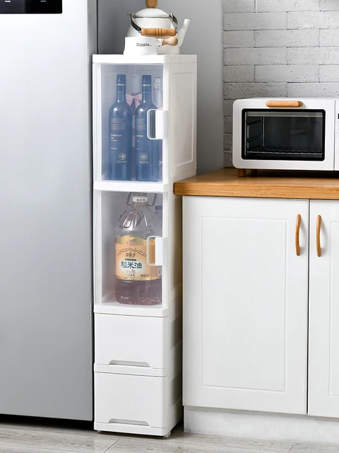 Living Narrow Storage Drawers Kitchen Crevice Storage Cabinet