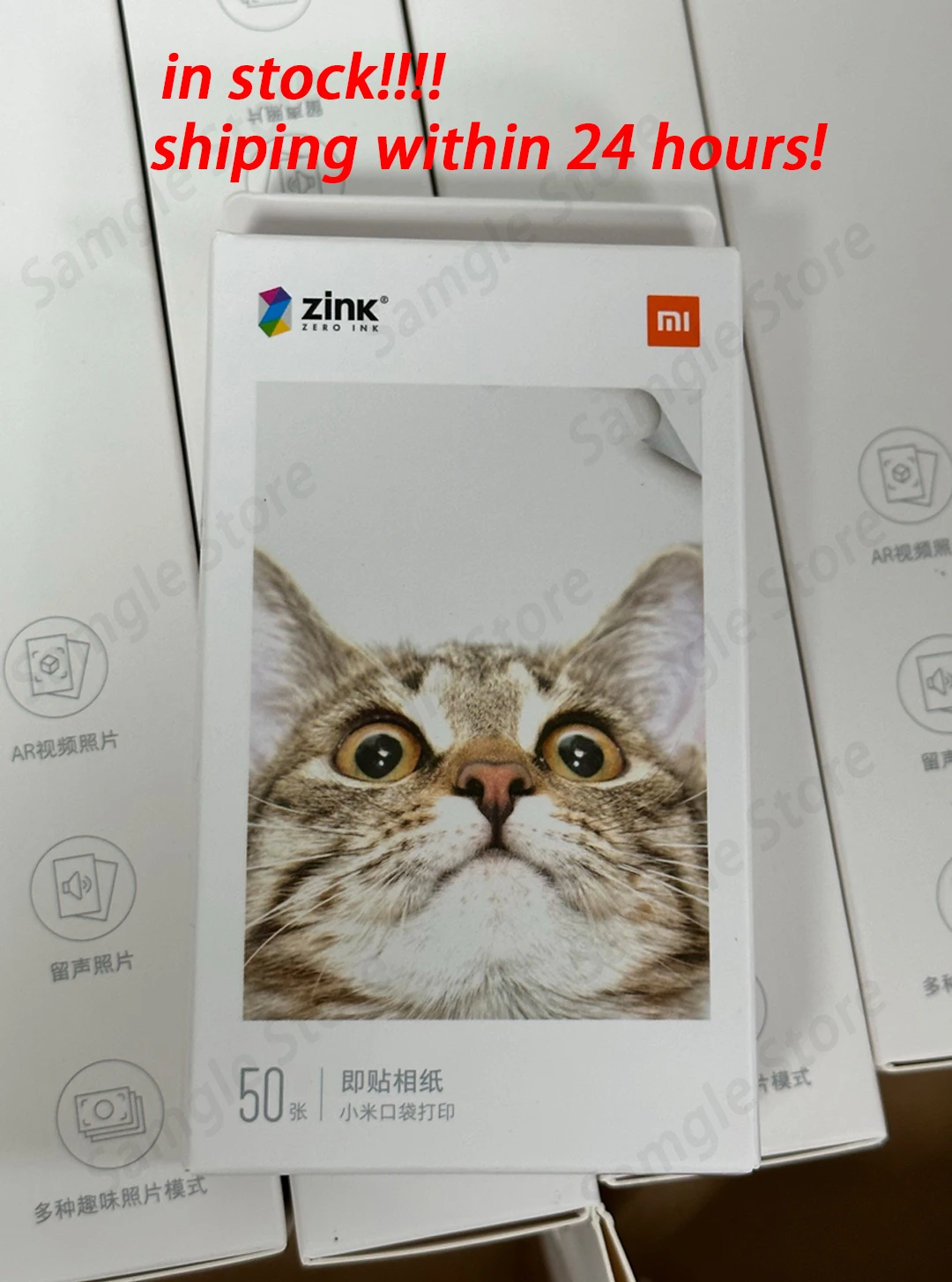 Original-Xiaomi-ZINK-Pocket-Printer-Paper-Self-adhesive-Photo-Print-50 ...