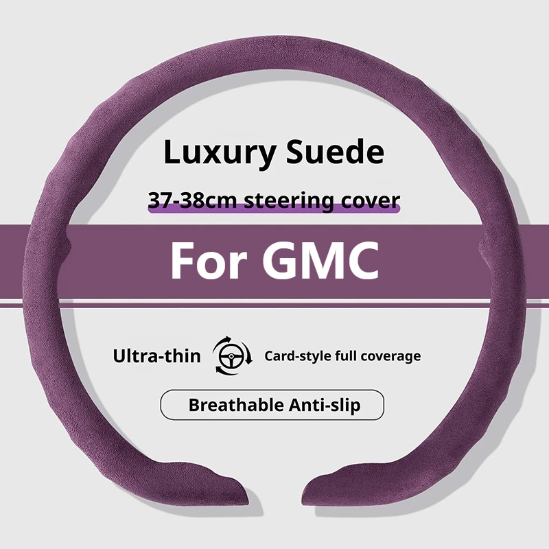 Ultra Thin Suede Car Steering Wheel Cover - Premium Interior Accessory