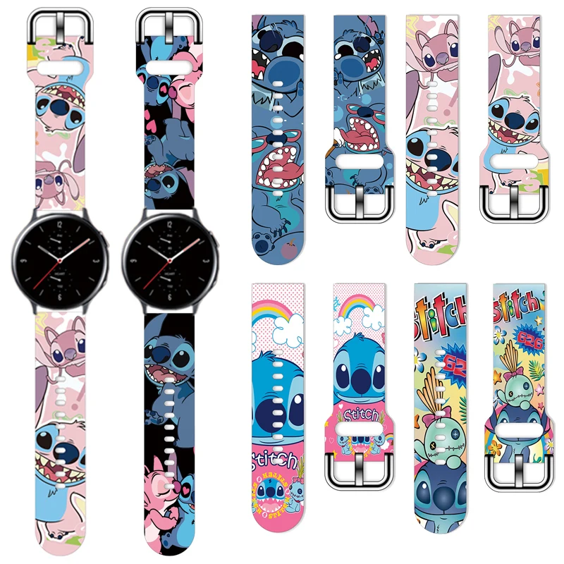 Фото Браслет Disney Lilo & Stitch для Samsung Galaxy Watch 4 Classic/46 мм/Active 2/3/Gear S3/amazfit Huawei Watch GT 2/3 Pro №1