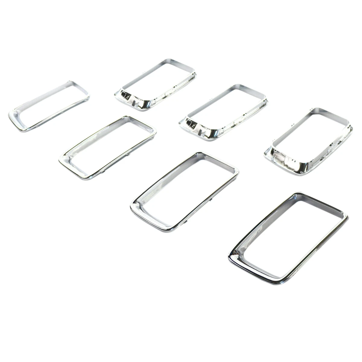 

7PC Chrome Grill Ring Front Grille Inserts Cover Trim Kit for Jeep Grand Cherokee 2014-2016