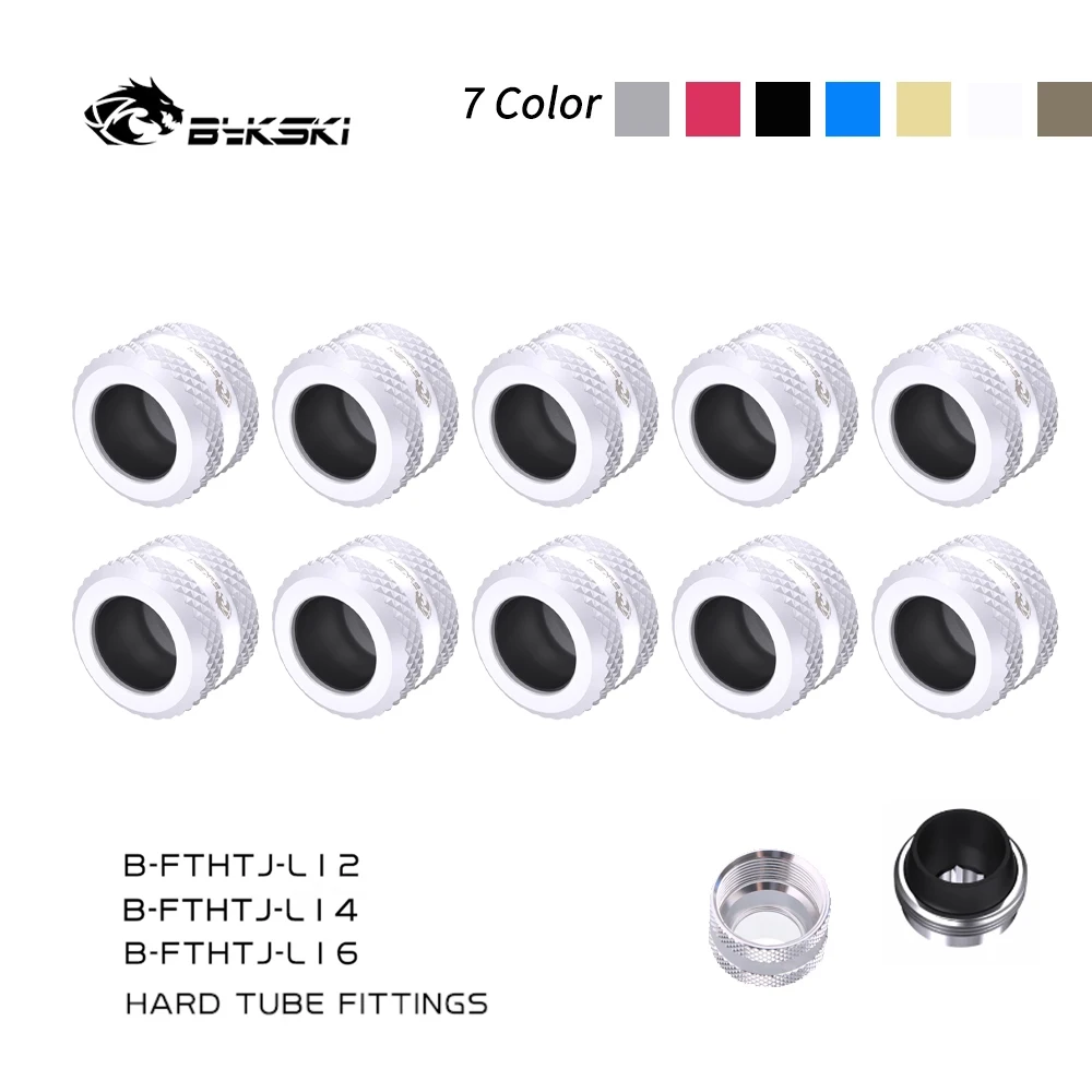 その他 BYKSKI OD16mm Hard Tube Fitting Silver 10PCS/lot Bykski Anti-off Hard Tube Fitting G1/4 Hand Compression