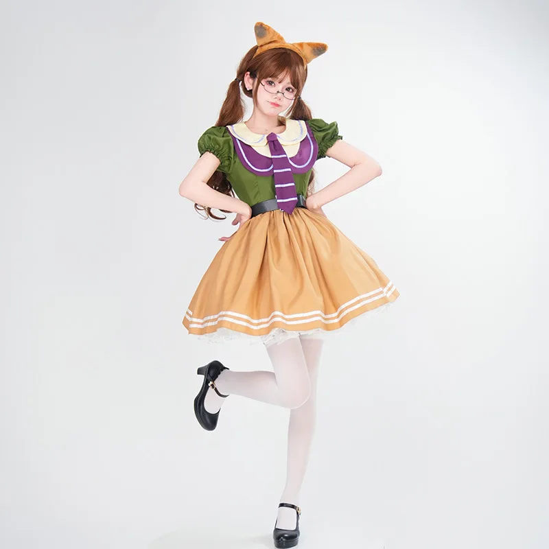 Halloween Crazy Animal Outfits Cosplay Costume Judy Hopps Rabbit Police Officer Dress Set Girls Zootopia Nick Wilde Ladies Cos
