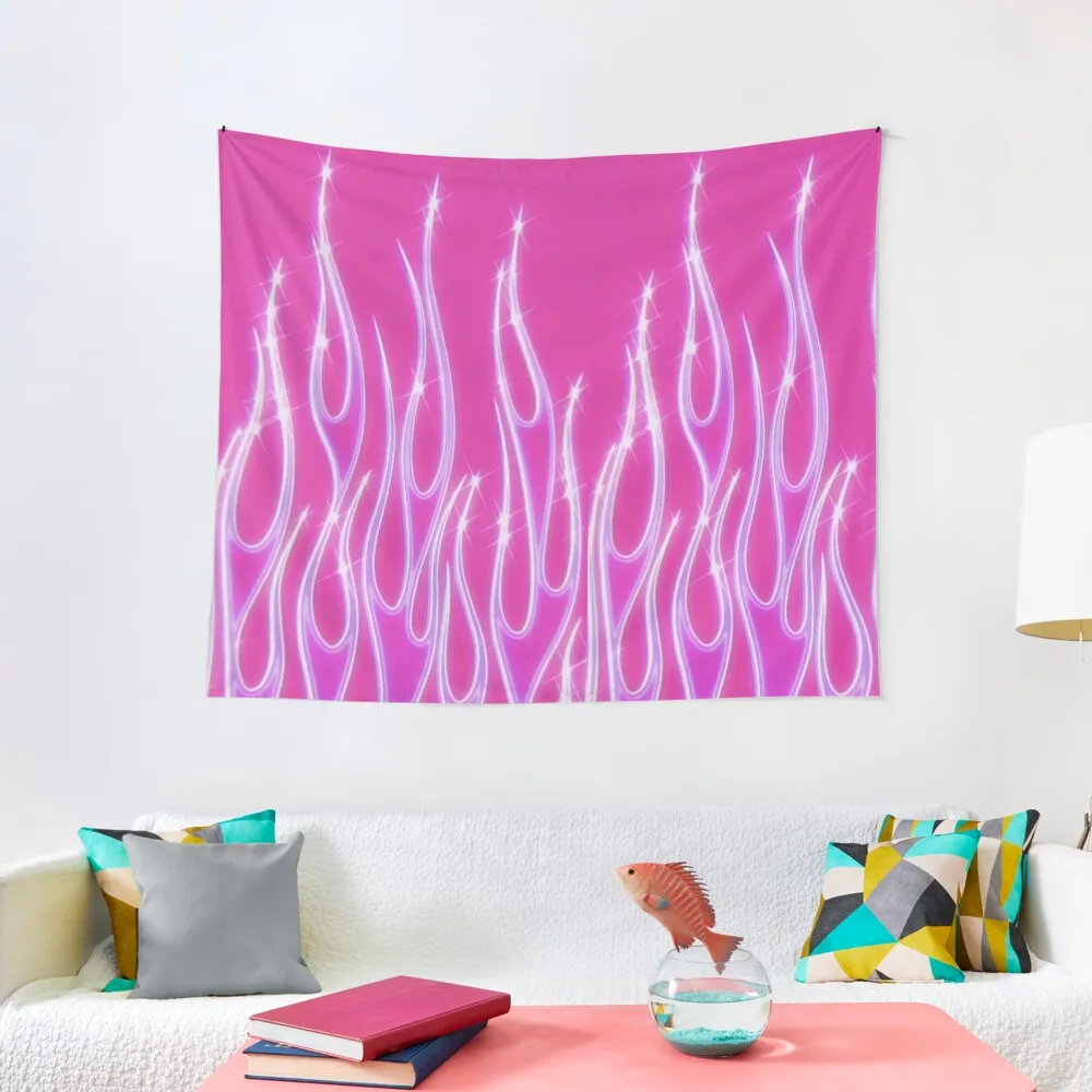 

pink flames Tapestry Bedroom deco tapestry for bedroom Decor for room