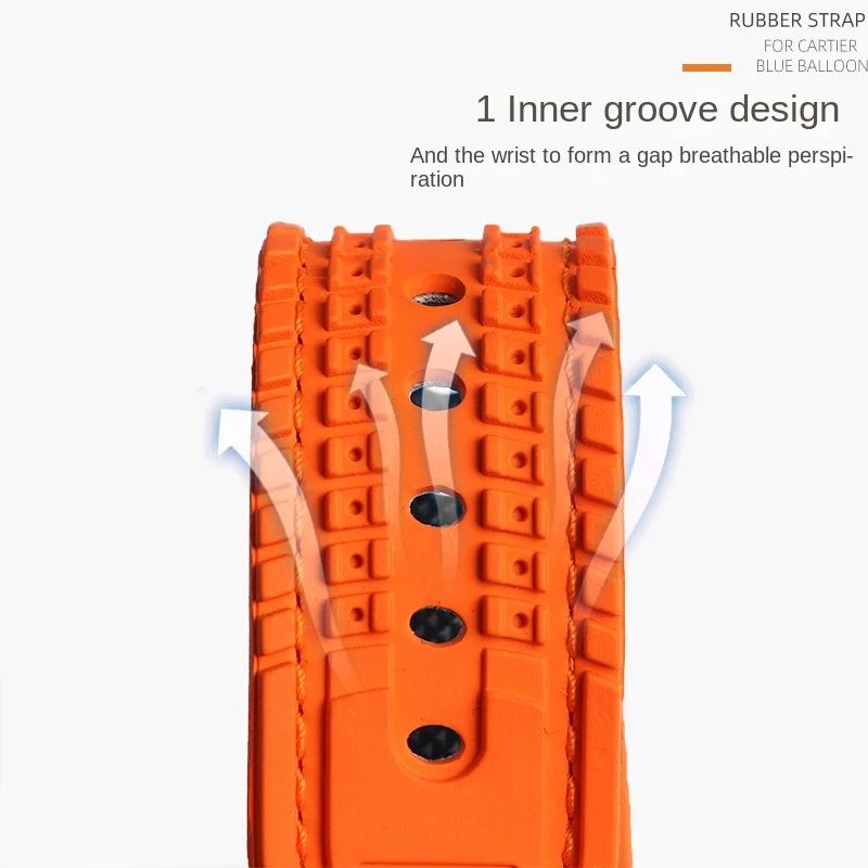 Versatile Unisex Hybrid FKM Fluoro Rubber Watch Strap - Waterproof and Soft