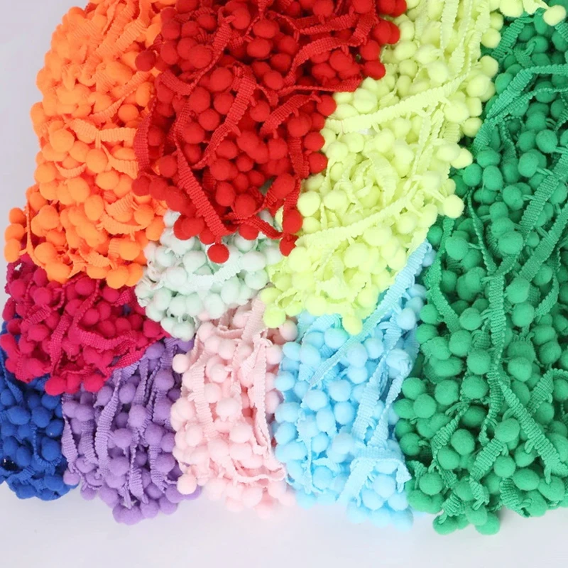 Berolle - Nastro multicolore con pompon e frange 4,5 m x 15 mm per abb