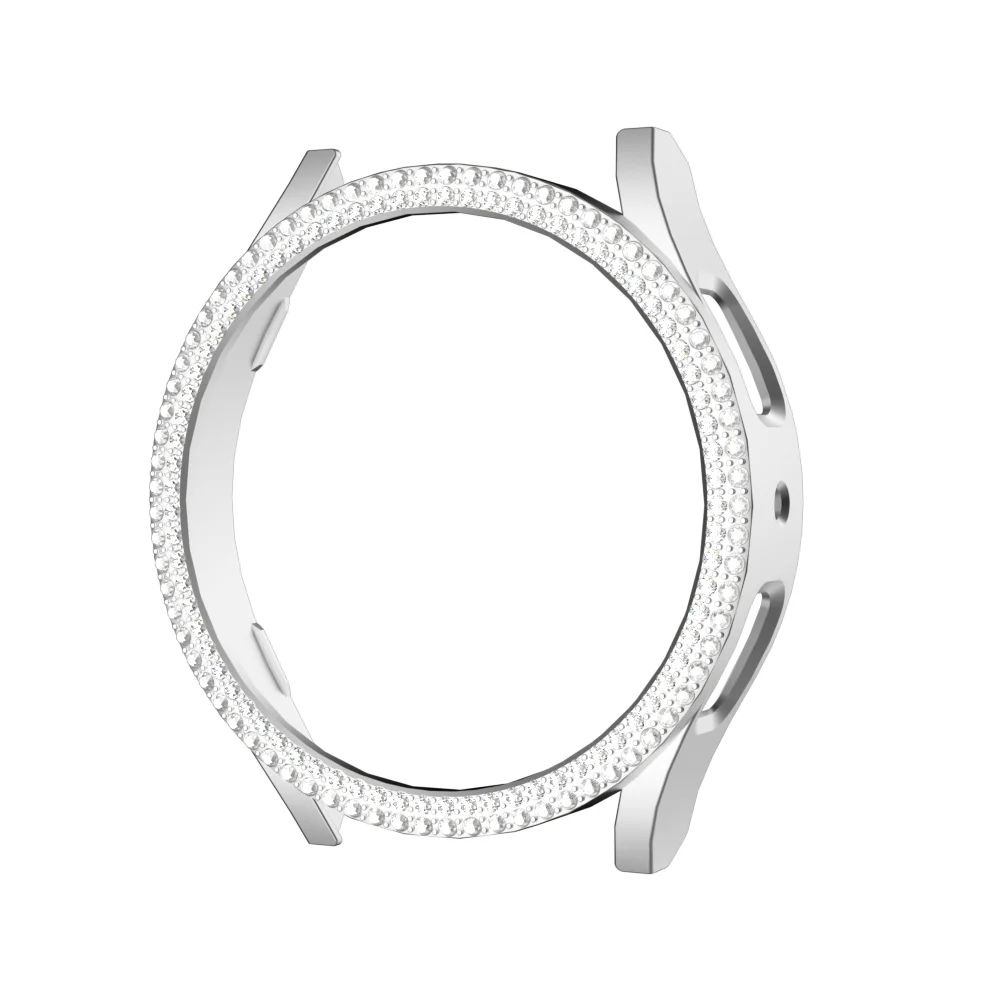 Luxuriöse Dual-Diamant-Hülle für Samsung Galaxy Watch 4, 5, 6, 7, 40 mm, 44 mm, PC-Hülle mit ausgehöhlter Schutzhülle, um ein Herunterfallen zu verhindern – Detail 12