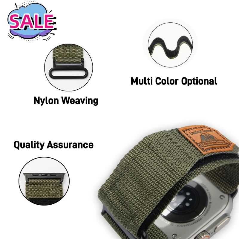 Curea de ceas de vânzare fierbinte seria iwatch sporturi în aer liber nailon multicolor curea impermeabilă opțională cu accesorii de asigurare a calității_voghion.com