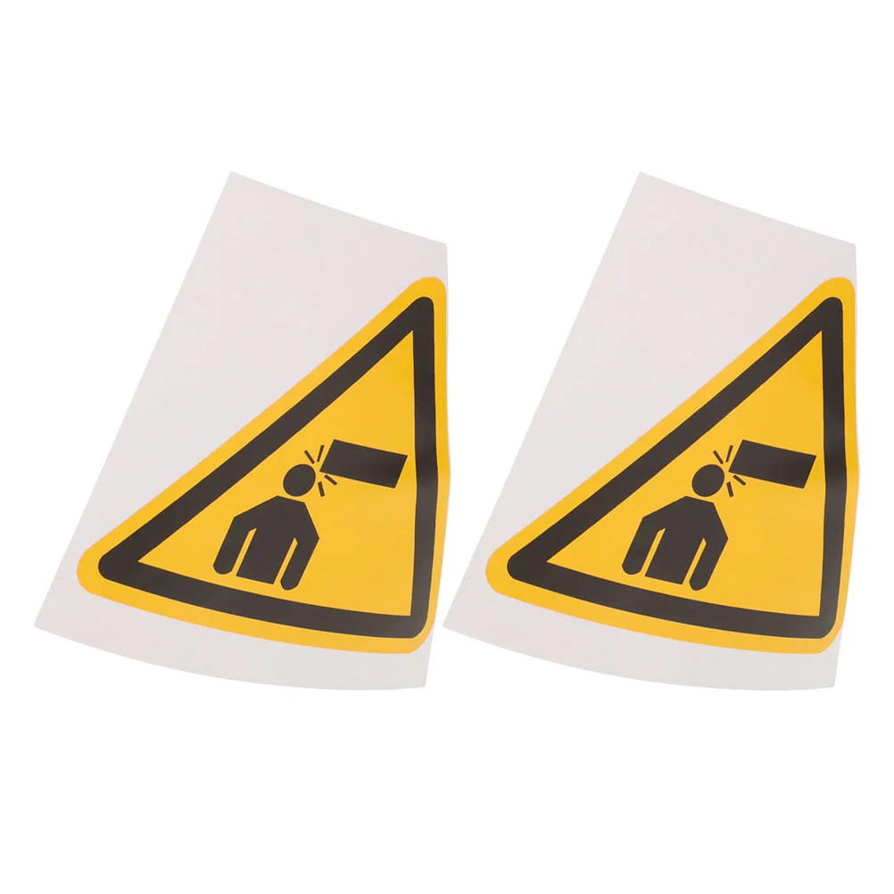 2 Pcs Warning Signs Label Watch Your Head Caution to Prevent Collision Decal Sticker Applique