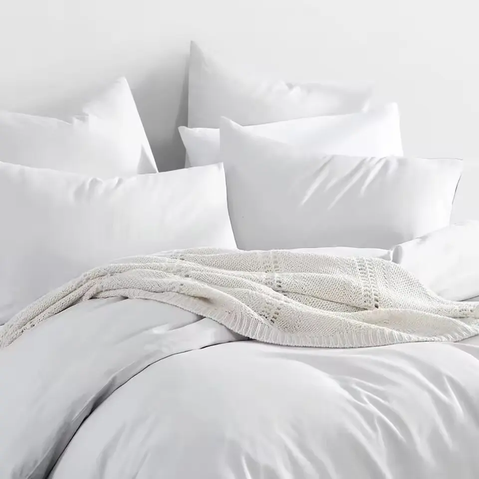 Rectangle solid color sleeping body pillow high quality soft hotel pillow home decoration pillow
