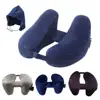 Inflatable Neck Pillow With Patent Valve Phone Storage H shaped Neck Aeroplane Car Neck Rest Cushion Travel Supplies 1