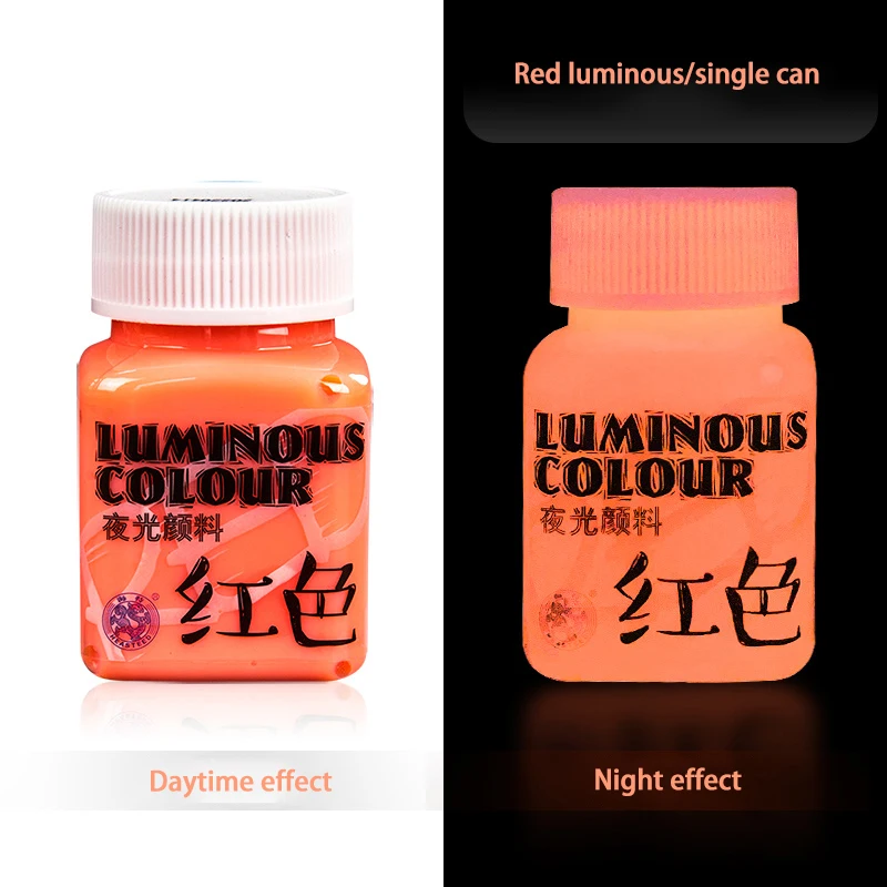 Luminous Glow-in-the-Dark Fluorescent Acrylic Paint for DIY Textile and Wall Art