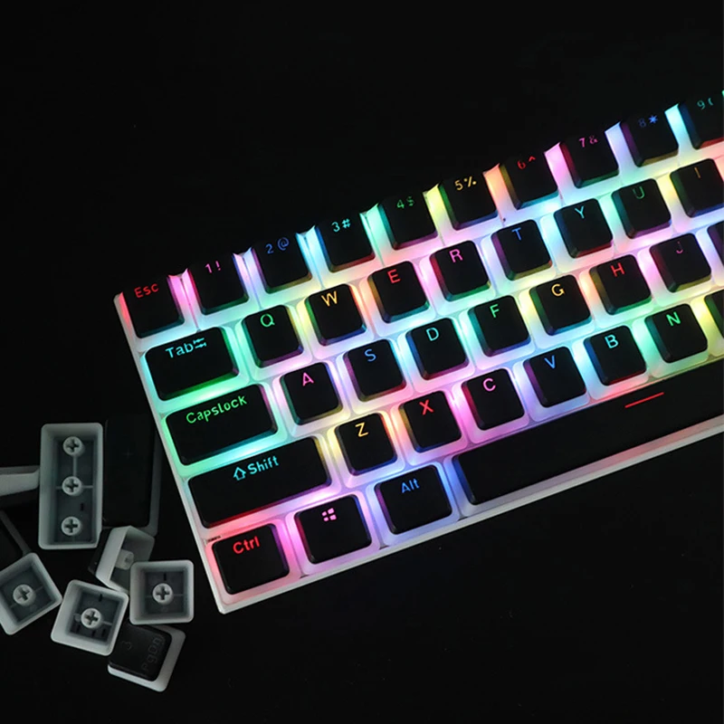 Keycap Teclado Gaming Mecânica Keycaps Pudim Duas Cores Injeção Perfil Oem Gateron Cherry mx Switch Faça Você Mesmo Pbt Pudim 104 Chaves - Imagem 5