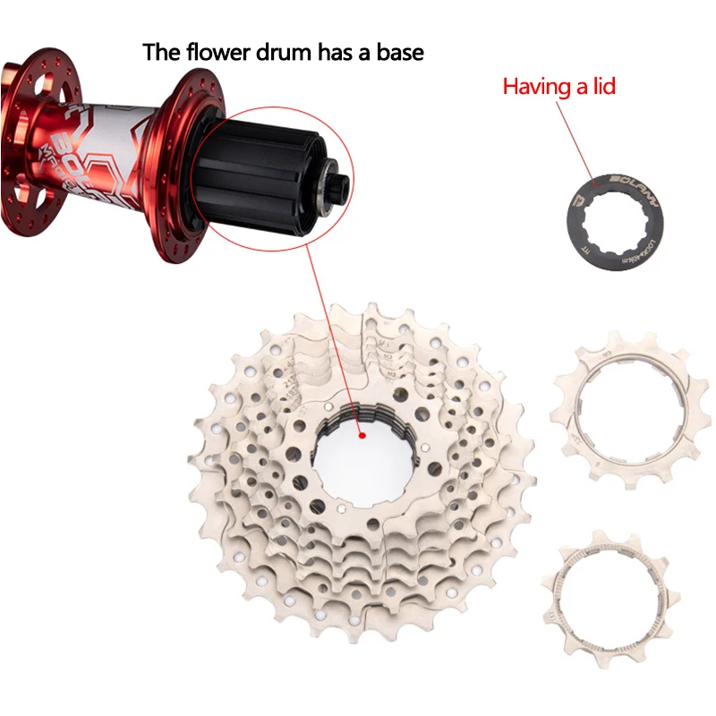 Bike Freewheel Steel 8Speed 11-32T MTB Freewheel Cogs Sprocket Compatible Bike Flywheel Accessories