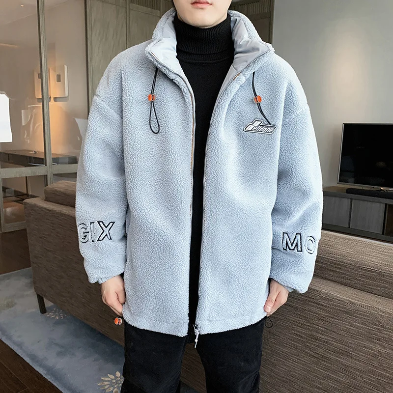 Cotton-padded jacket coat in autumn and winter, stand-up collar velvet padded cold-proof warm coat winter jackets