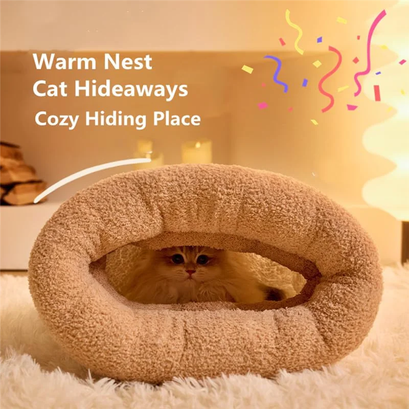 Hot Selling-Cat Winter Sleeping Bag Soft Plush Cat Sack Self Warming Cat Cave Bed For Indoor Cats Hideaways Pet Snuggle Sack