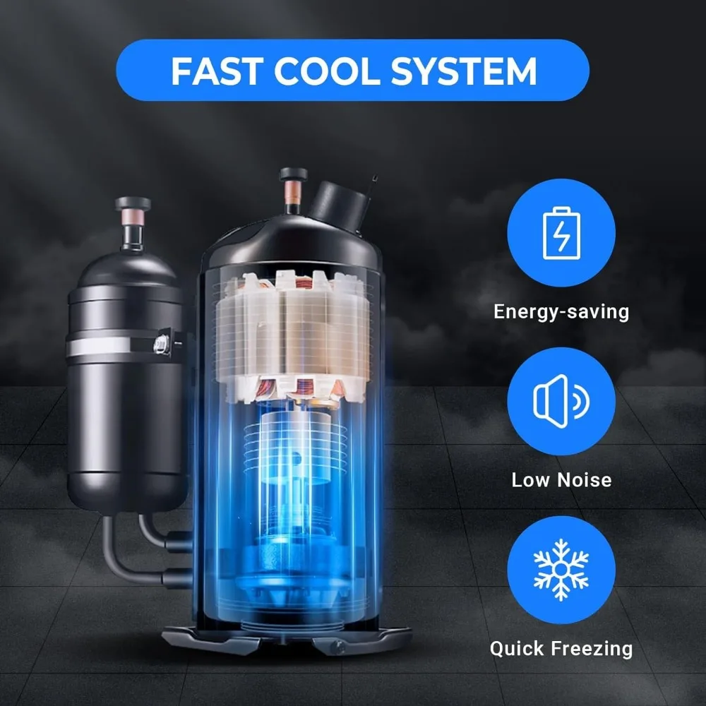 Commercial soft ice floor standing ice cream machine, 3 flavors, 2 hoppers, 3 dispensers, used in restaurants and snack shops 4