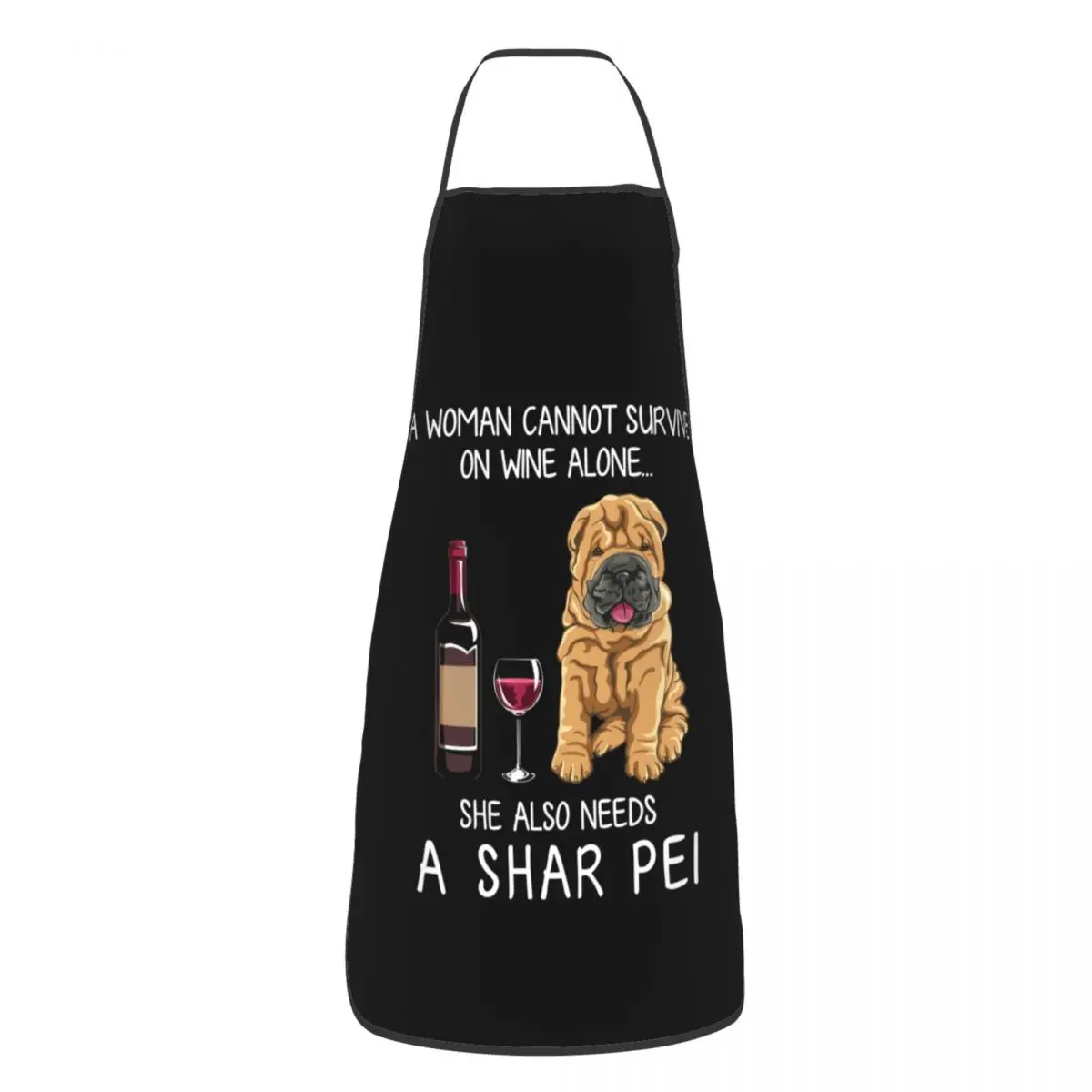 

Фартук унисекс Shar Pei And Wine, искусственный фартук для взрослых, женщин, мужчин, шеф-повара, кухня для приготовления пищи, кухня, домашний питомец, любитель садоводства