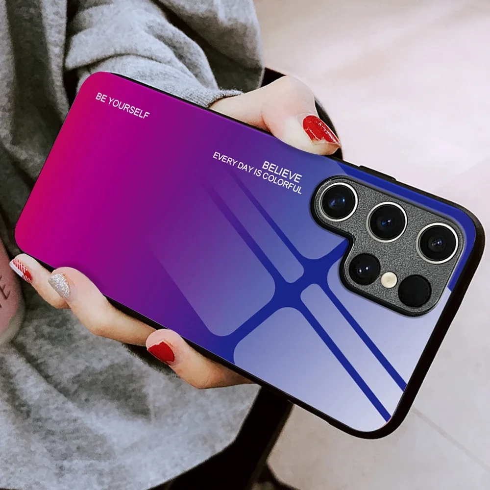 Gradient Tempered Glass Cover - Premium Smartphone Case