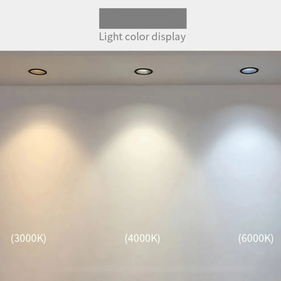 매립형 디밍이 가능한 Led COB 통 천장 조명 스포트라이트 알루미늄 조명 5W7W10W15W 20W AC90V-260V 가정용 실내 조명