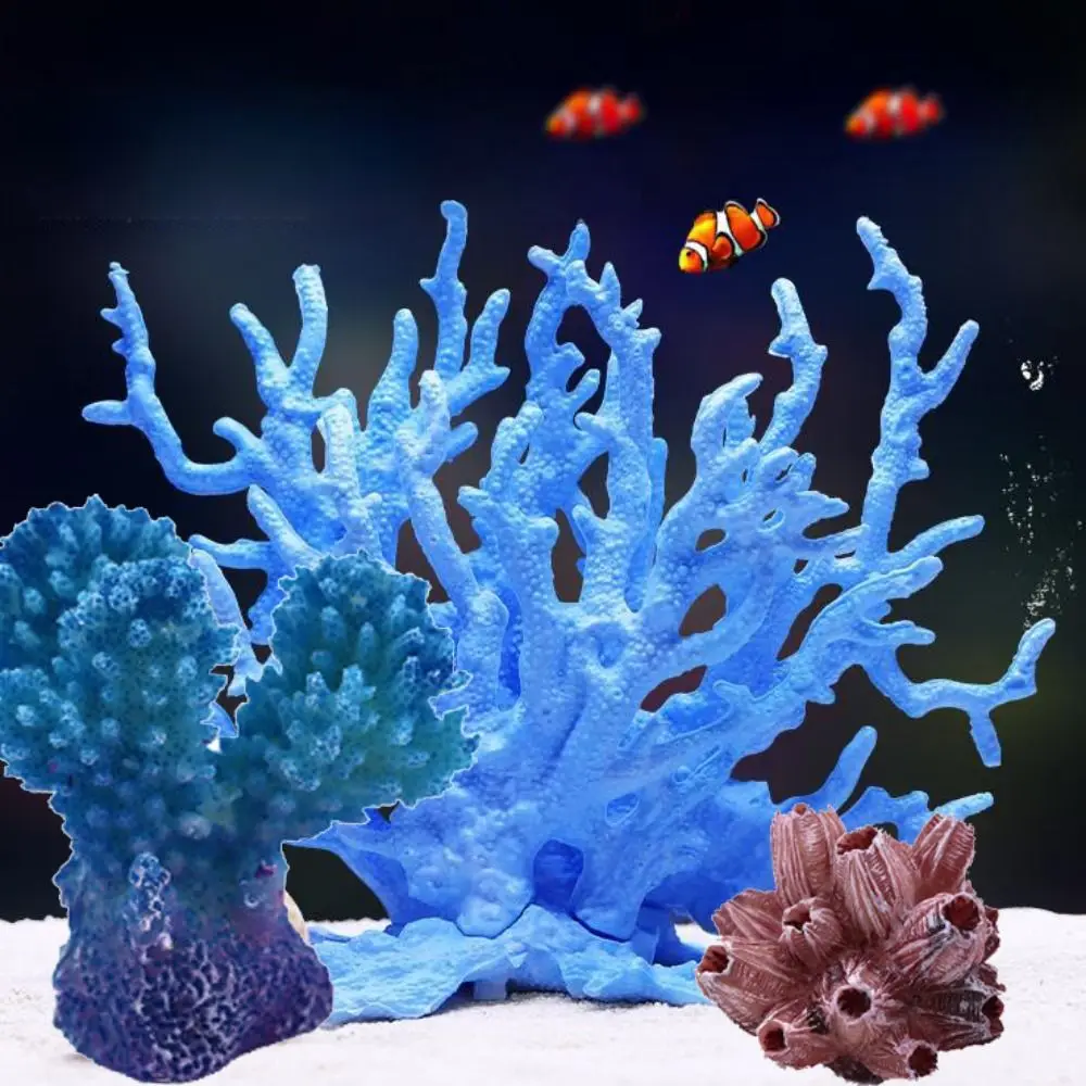 Lifelike Underwater Coral Reef Aquarium Ornament