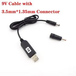 Universal USB to DC Power Boost Adapter Cable with Step - Up Voltage Converter 5.5mm/3.5mm Plug (9V with 3.5mm plug)