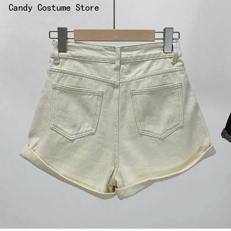 Denim Vintage Summer Basic Simple All-Match Hot Sale High Waist Leisure Ladies Streetwear Chic Classic Shorts Women