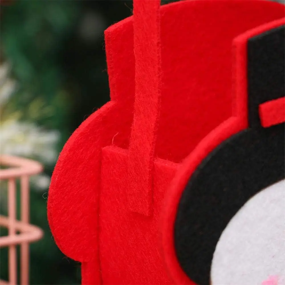 1/3/5/10PCS Merry Christmas Gift Bags Retro Santa Claus candy Felt Bags  Xmas Party Favor Bags DIY Christmas Eve apple bags