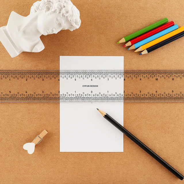 6 "/12" Tiszta Akril -Vonalzó Átlátszó Mérések Egyenes Vonalzó Kézműves Eszköz Készítsen Kártyákat Diy Kézzel Készített Tökéletes Utazási Méret Új - Image 4