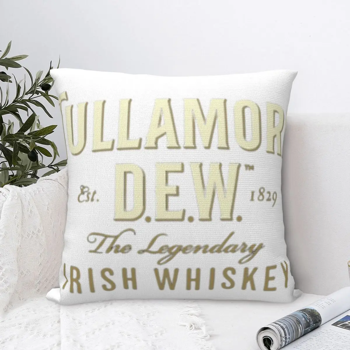 Tullamore Dew Racerback Square Pillow Case for Sofa Throw Pillow