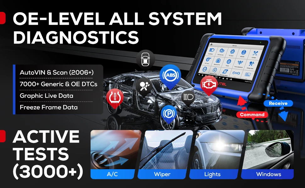 Autel MaxiIM IM508S IMMO Schlüsselprogrammiergerät Alle-System-Diagnosescanner Bidirektionaler Test 40+ Dienste OBD2 Auto-Codeleser – Detail 5
