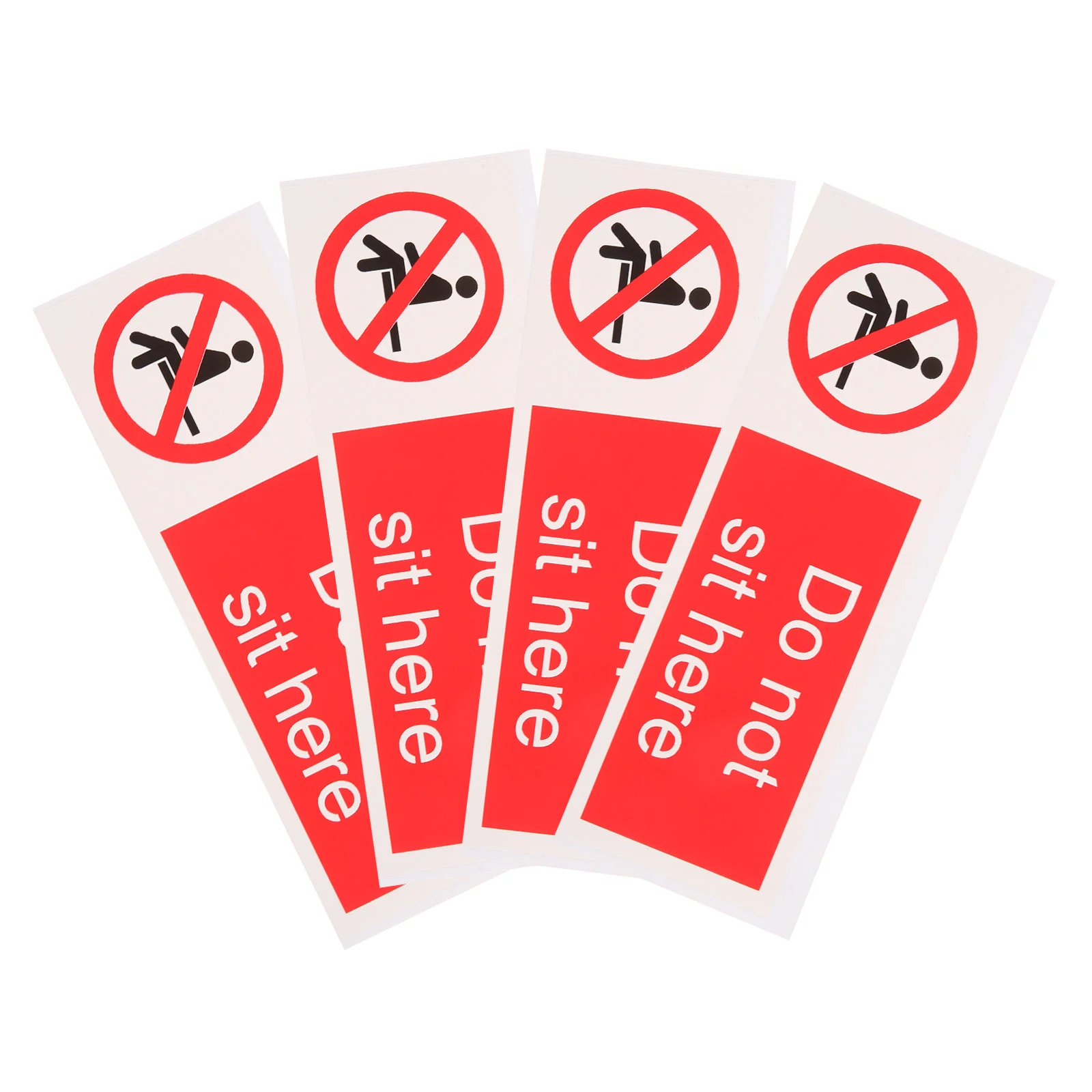 Do Not Sit Here Sign Sticker Adhesive Caution Decal Do Not Sit Here Warning Sign for Park Public