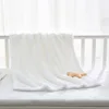 Newborn Thermal Fleece Blanket Soft Swaddle Envelope Wrap Solid Bedding Baby Blanket & Swaddling Infant Quilts 2