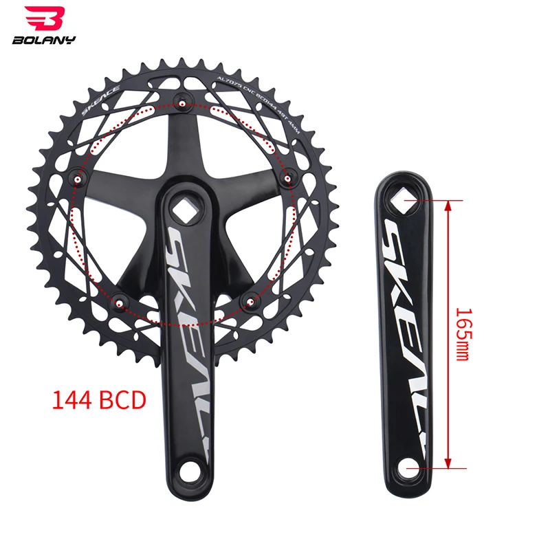  MTB  簢 Ȧ ũũ Ʈ, ˷̴ ձ,  ӵ ũũ ü, 165mm, 48, 49T ũũ Ʈ, 144BCD