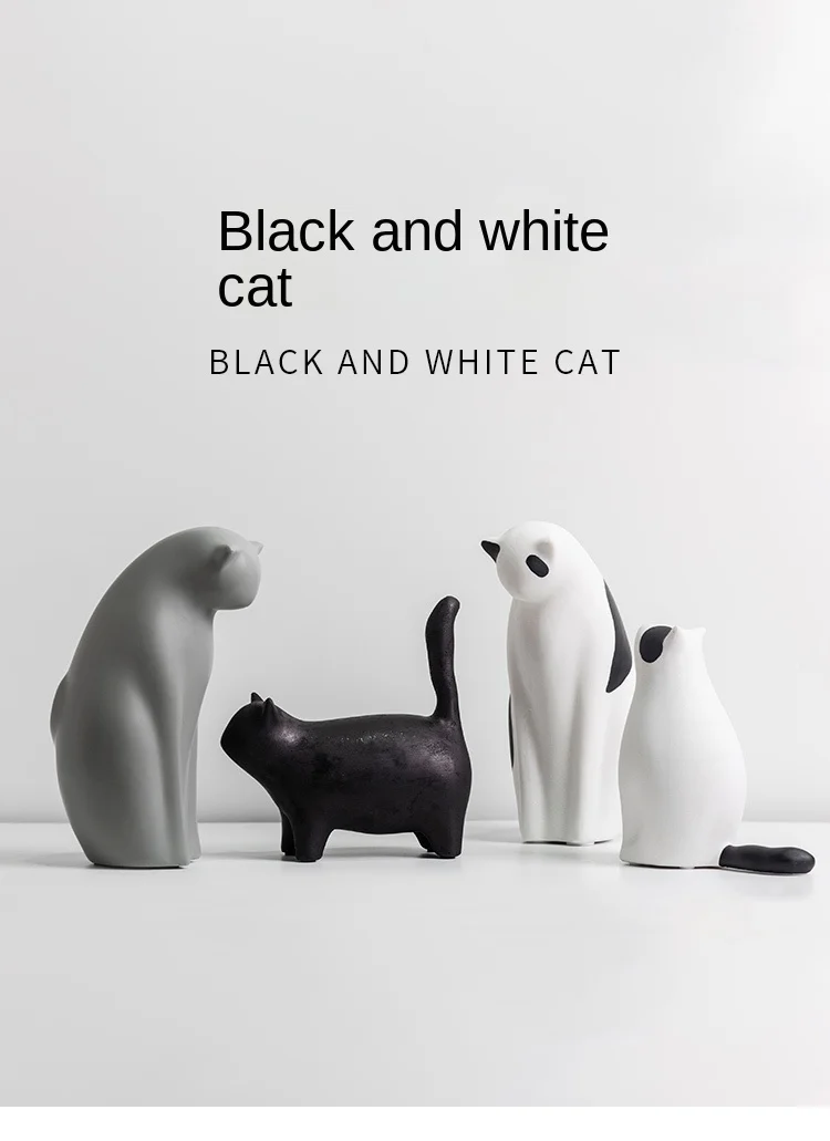 Nordic Cartoon Cat Desktop Decoration