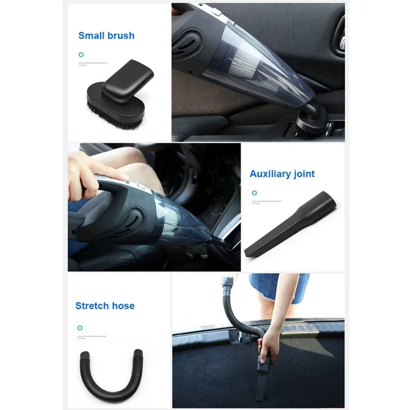 Handheld Vacuum Cordless Cyclone Suction Portable Rechargeable Vacuum Cleaner Quick Charge for Car Home Pet Hair 6053