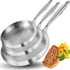 304 Stainless Steel Frying Pan NonStick Pan Fried Steak Pot Uncoated Kitchen Cookware For Gas Stove and Induction Cooker