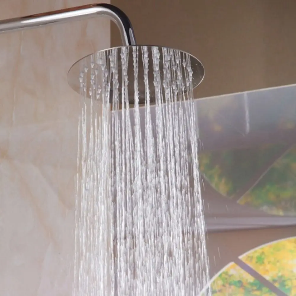 

Square Stainless Steel Waterfall Chrome Finish High Quality High Pressure Rainfall Bathroom Accessories Top Sprayer Showerhead