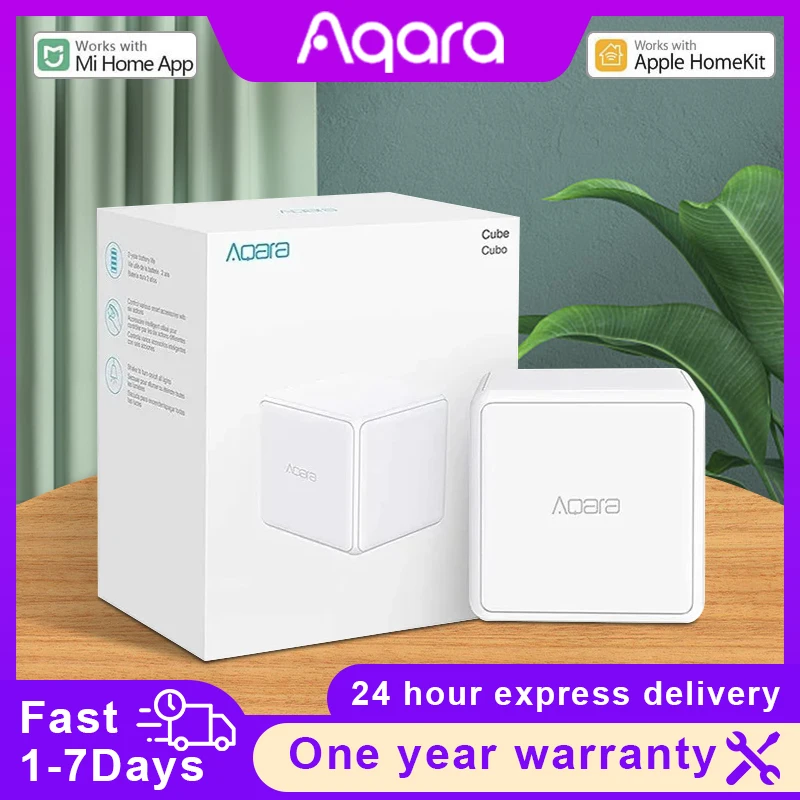 

Original Aqara Magic Cube Zigbee Version Controller by Six Actions App Mi Home Controller For Xiaomi Home Device Smart Hoom