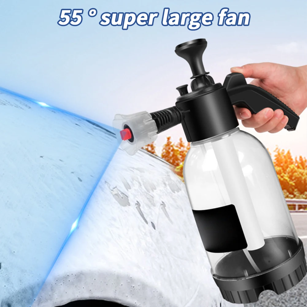 

2L Hand Pump Foam Sprayer Fan-shaped 60° Spray Angle Hand Pressure Foaming Pump Blaster Soap Sprayer For Garden Watering